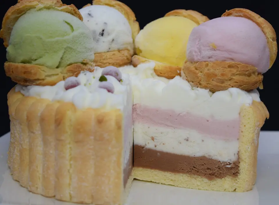 AZUMINOアイスケーキ（5号・シューアイス3個）_1