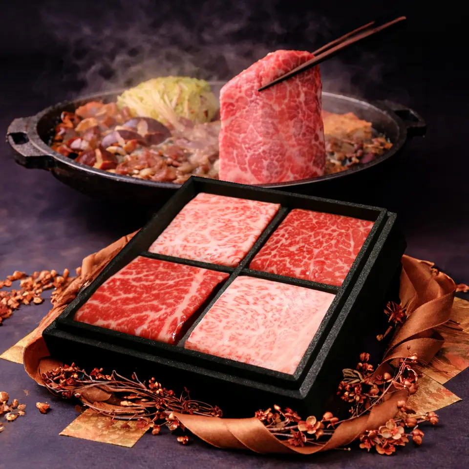 最高級A5ランク 仙台牛 紅白市松すきしゃぶ （1人前）_0