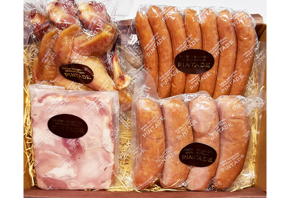 ほろほろ鳥　ハム＆ソーセージ＆手羽燻製セット_0