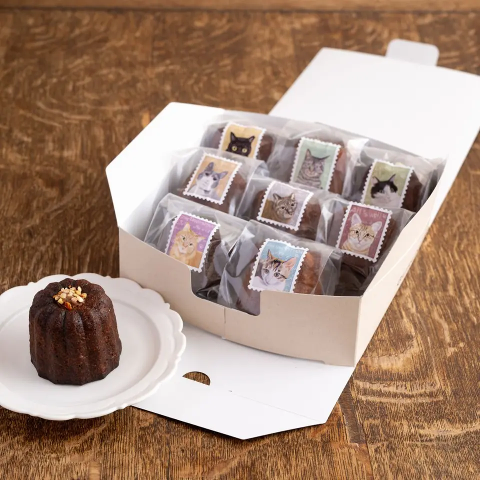 【母の日】にゃんの森　石窯カヌレ6種8個セット　《冷凍》_0