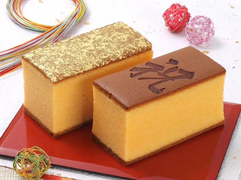 烏骨鶏かすていら　祝・金箔（2号）　2本入りセット_0