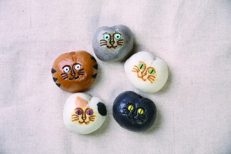 招福猫子まんじゅう（5個）_0