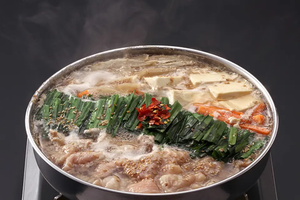 博多国産牛生もつ鍋セット（2～3人前）【野菜付】_1