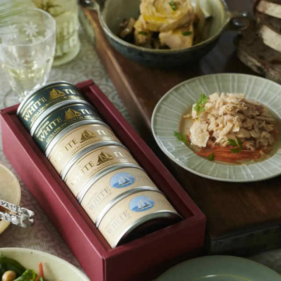 WHITE TUNA 贅沢ツナ缶 3種詰合せ6缶セット_0