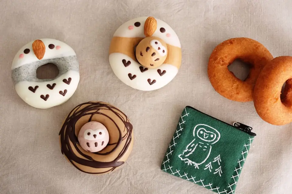 森のふくろうファミリーセット（ふくろうの小銭入れ付）_0