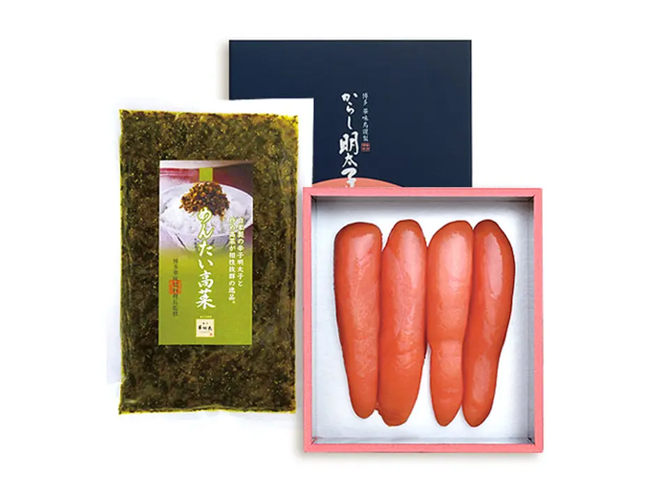 無着色からし明太子・華味鳥めんたい高菜詰め合せ_0