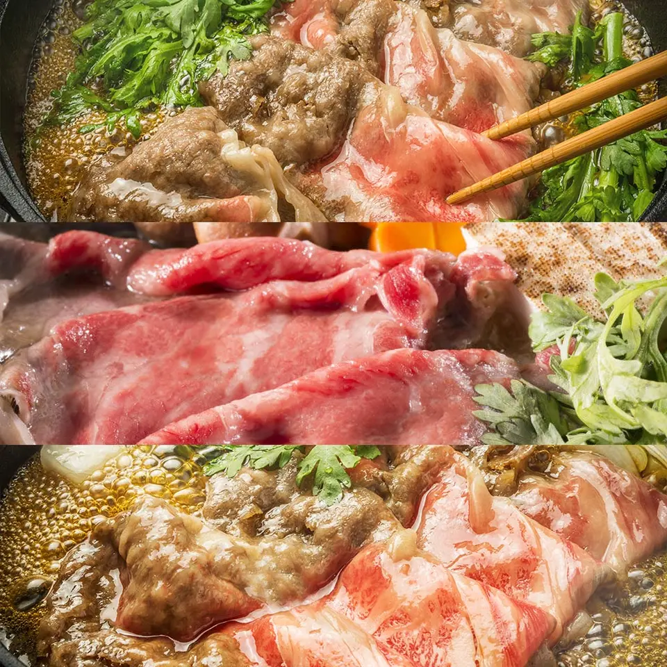 関西三大和牛　肩ロースすき焼きセット　750g（250g×3Ｐ）約6人前_0