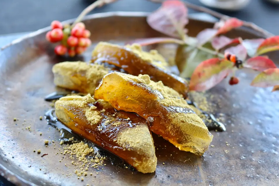 由布院わらび餅 真空パック200g×4個詰合せ（抹茶きな粉×2・黒糖きな粉×2）_2