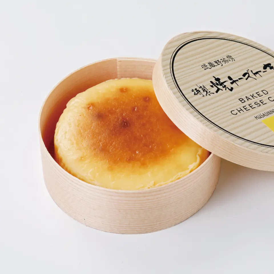 武蔵野茶房　特製焼チーズケーキ【わっぱ入】set_2