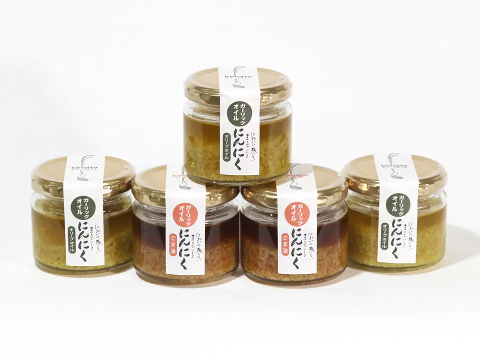 食べるにんにくオイル(オリーブオイル3＋ごま油2)5個セット_0