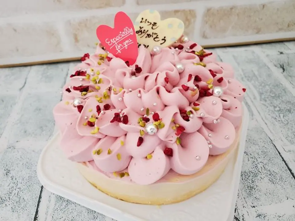 NYチーズケーキ《フラワーデコレーション》4号_0