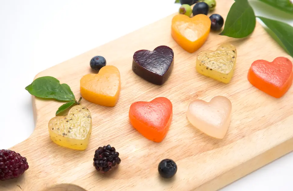 フルーツくずもち（イチゴ・キウイ・ブルーベリー・二十世紀梨・こおげ花御所柿）個包装20個入_0