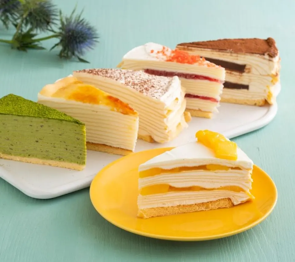 もっちり食感の手作りミルクレープ6種食べ比べセット季節(マンゴー)限定入り_1