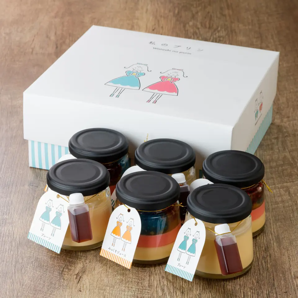 プレーンとみっくすジュースプリン6個セット_0