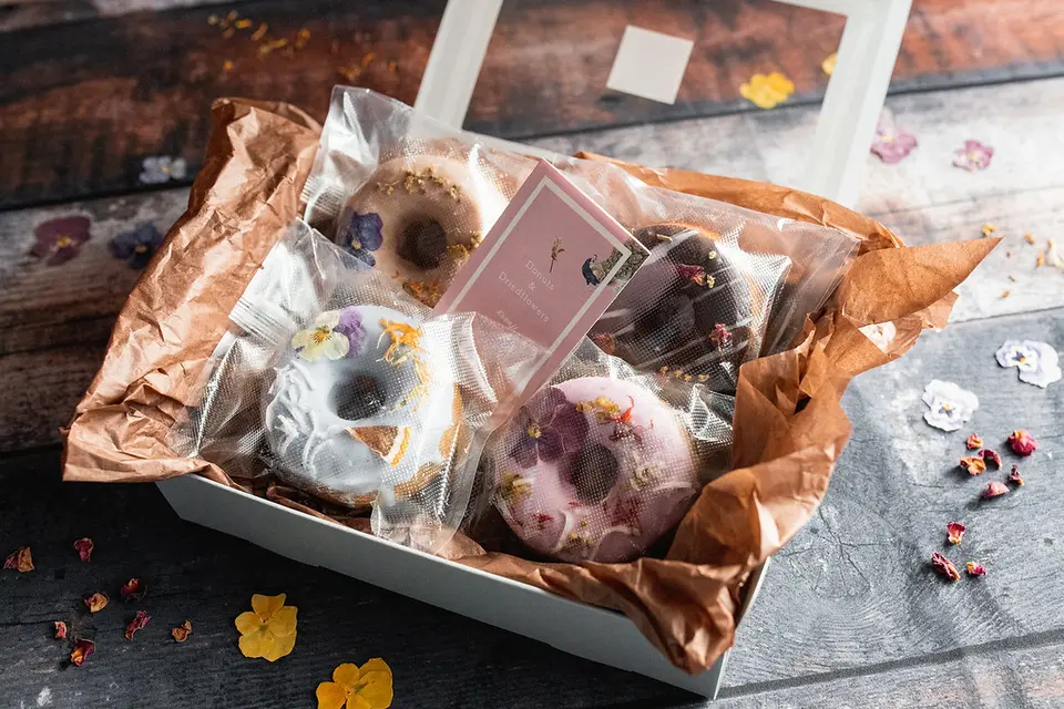 お花の焼きドーナツ 4個BOX_0