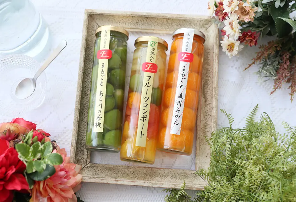 果実の宝石箱のようなフルーツコンポートセット_0