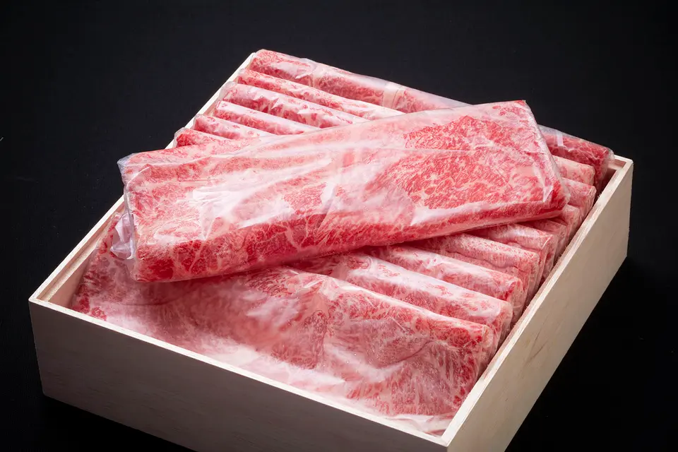 近江牛 A5特選霜降り しゃぶしゃぶ・すき焼き用（ウデ・ミスジ）600g_3