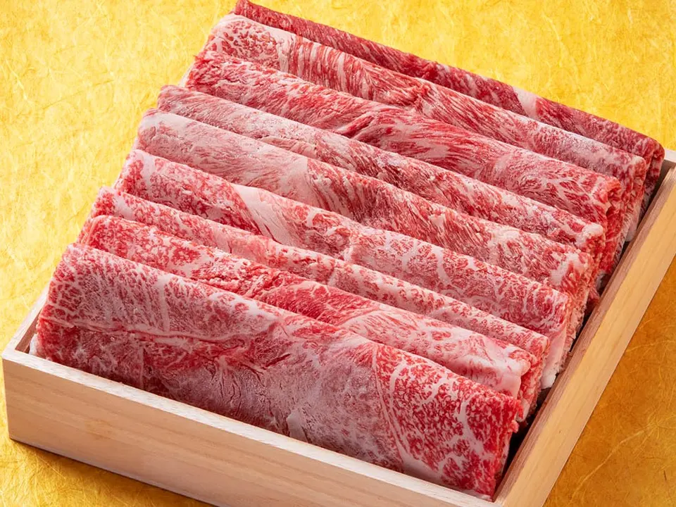 「綿肉」松阪牛すき焼きセット A5 特選霜降り（ウデ・ミスジ）3人前_2