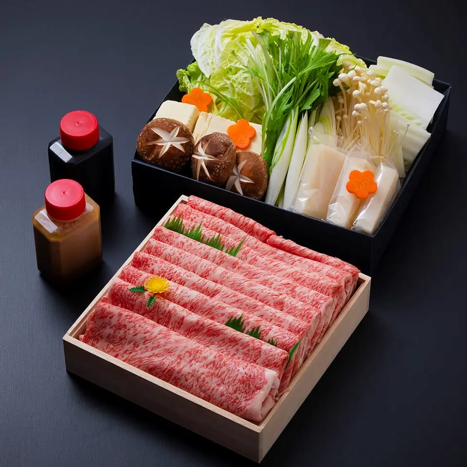 「綿肉」鹿児島黒牛 しゃぶしゃぶセット A5（ロース）3人前_0