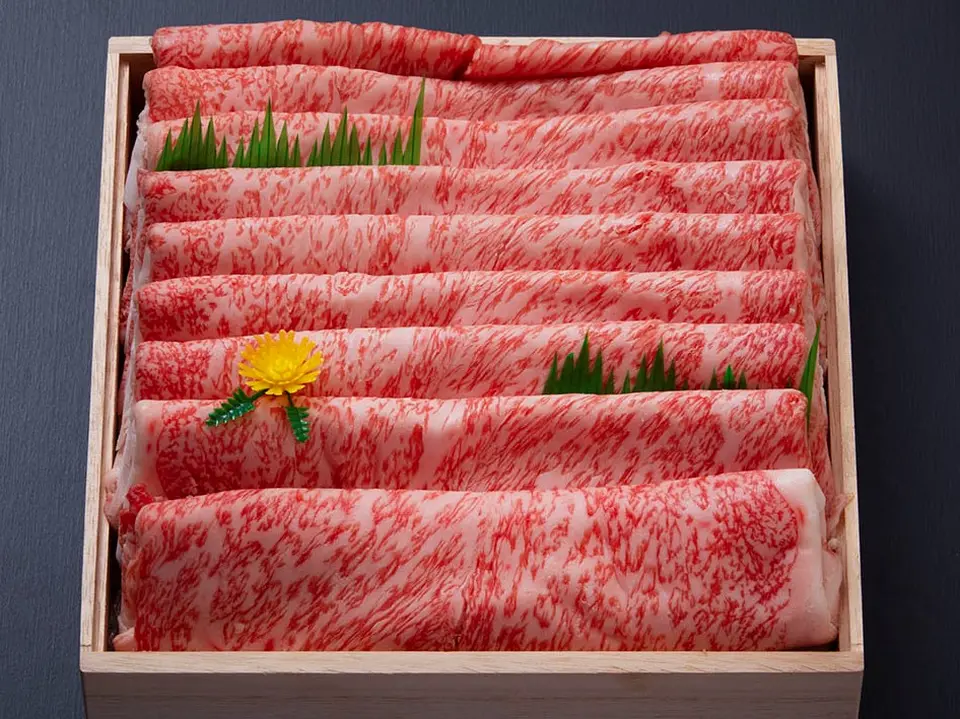 「綿肉」鹿児島黒牛 すき焼きセット A5（ロース）3人前_2