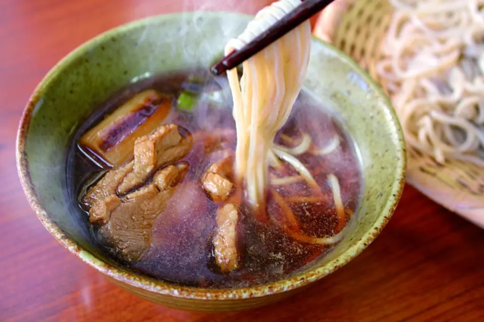 手打ち生そば4人前+薬味3種+鴨つけ汁セット_1