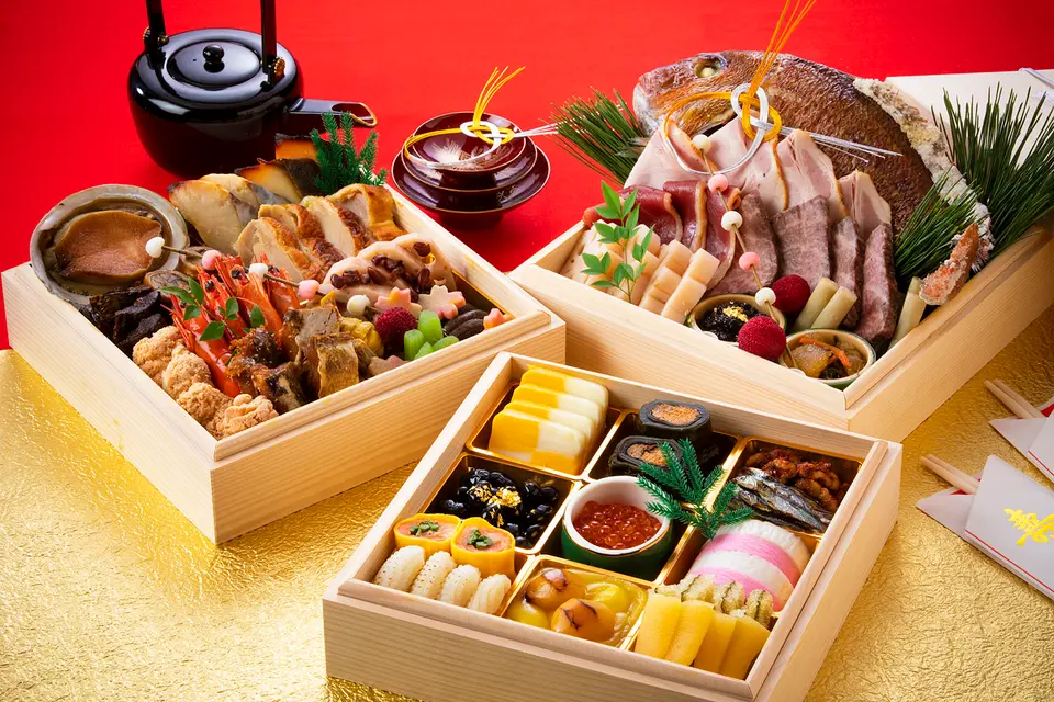 しゃぶしゃぶ日本料理たちばな「生おせち 三段重 木製重箱入 4~5人前 しゃぶしゃぶ日本料理たちばな「生おせち 三段重 木製重箱入 4~5人前