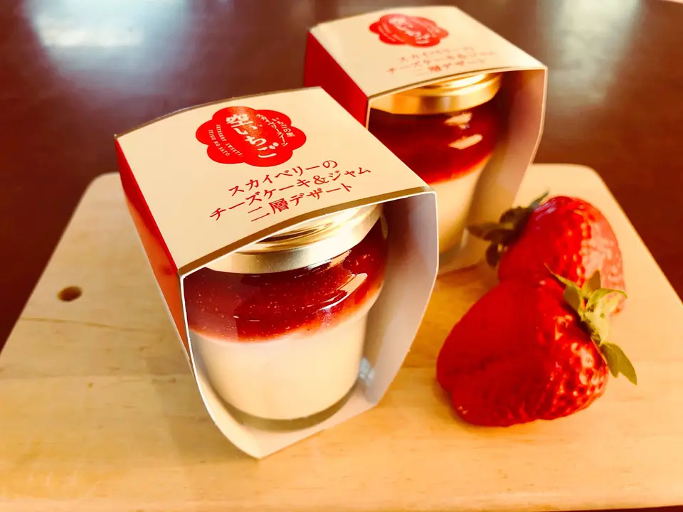 空いちごスカイベリーのチーズケーキ＆ジャム二層デザート６個セット_0