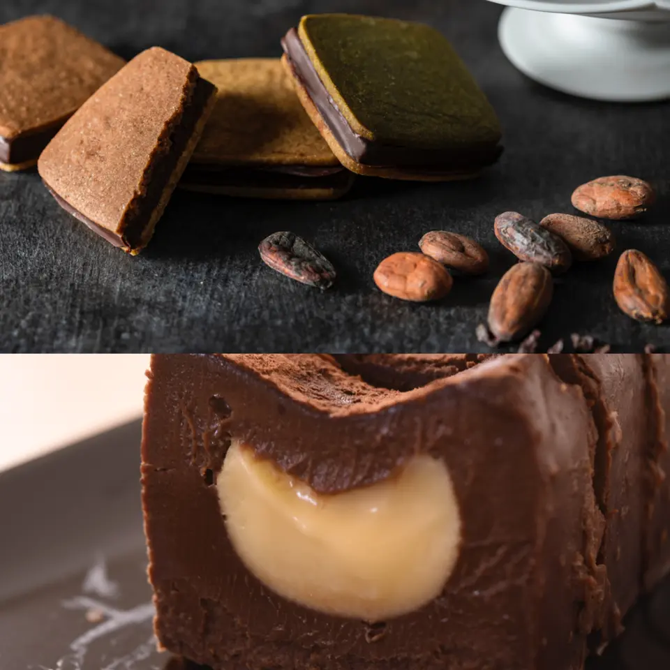 チョコレートサンド(バニラ・四日市抹茶・ビター各3個入)+ガトーショコラ(1本)セット_0