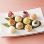 ひと口サイズのてまり寿司。パーティなどのおもてなしにピッタリ