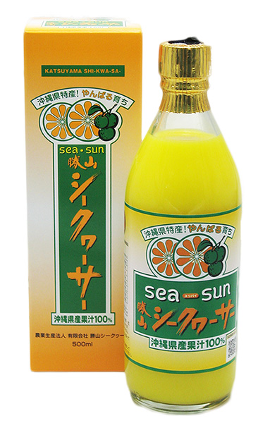 sea-sun 勝山シークヮーサー 沖縄県産果汁100％ 500ml（箱入り）_0