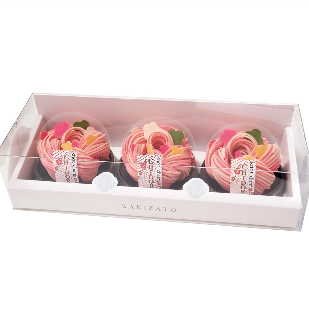 柿里商店「knot charm CHIDORI 3個入(紅白細うどん)」のお取り寄せ