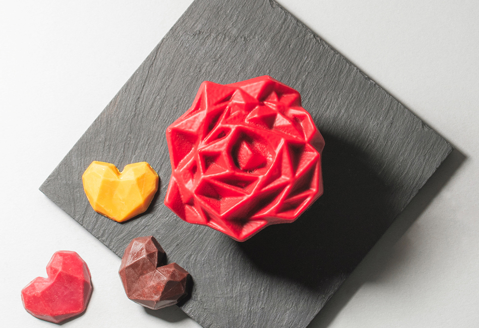  チョコスカルプチャー　ジュエル　ローズ