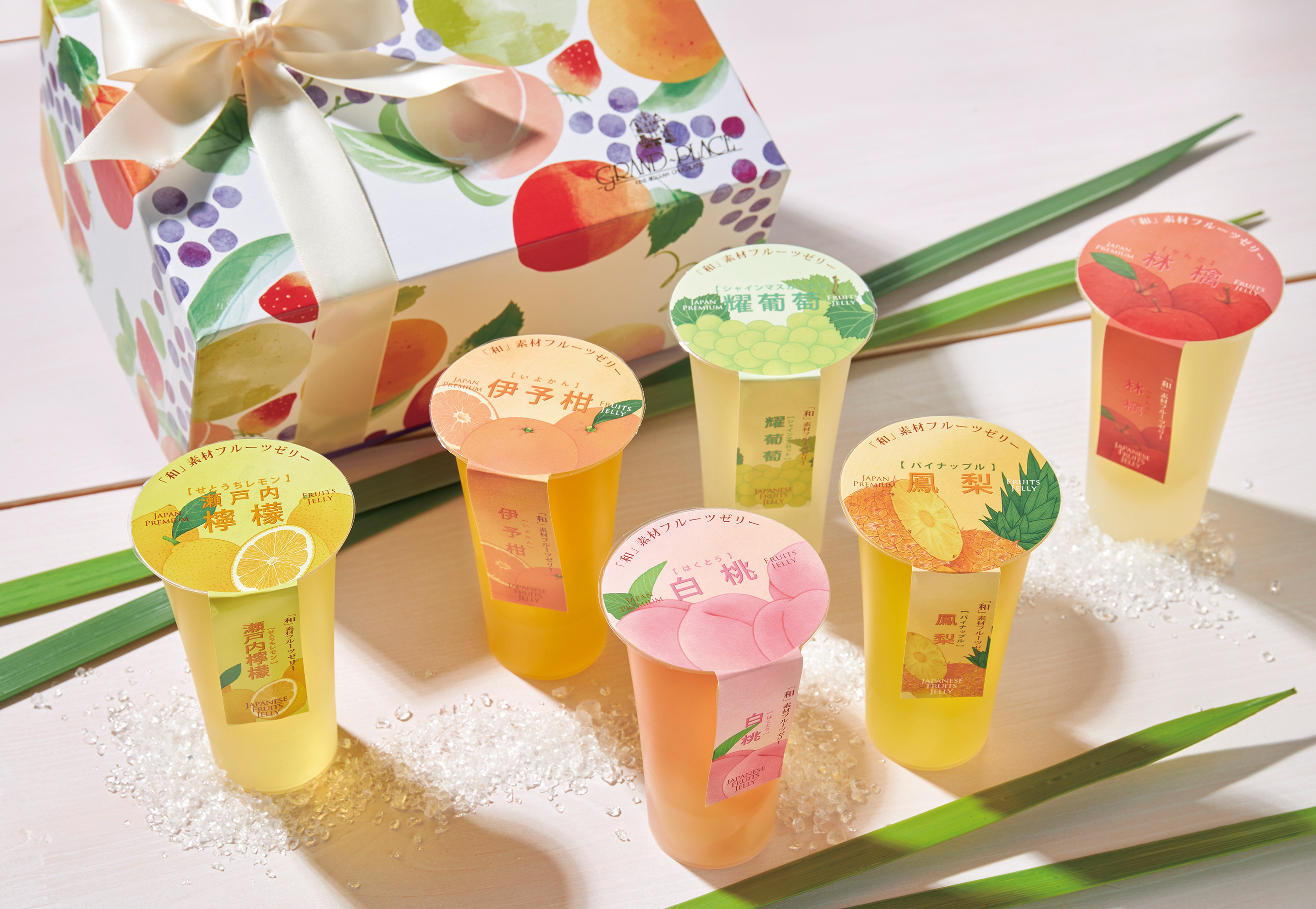 国産フルーツを贅沢に使った和素材フルーツゼリー　6個入