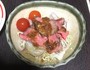 少し余ったのでサラダと一緒に！