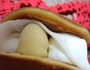 横からクリームたっぷり